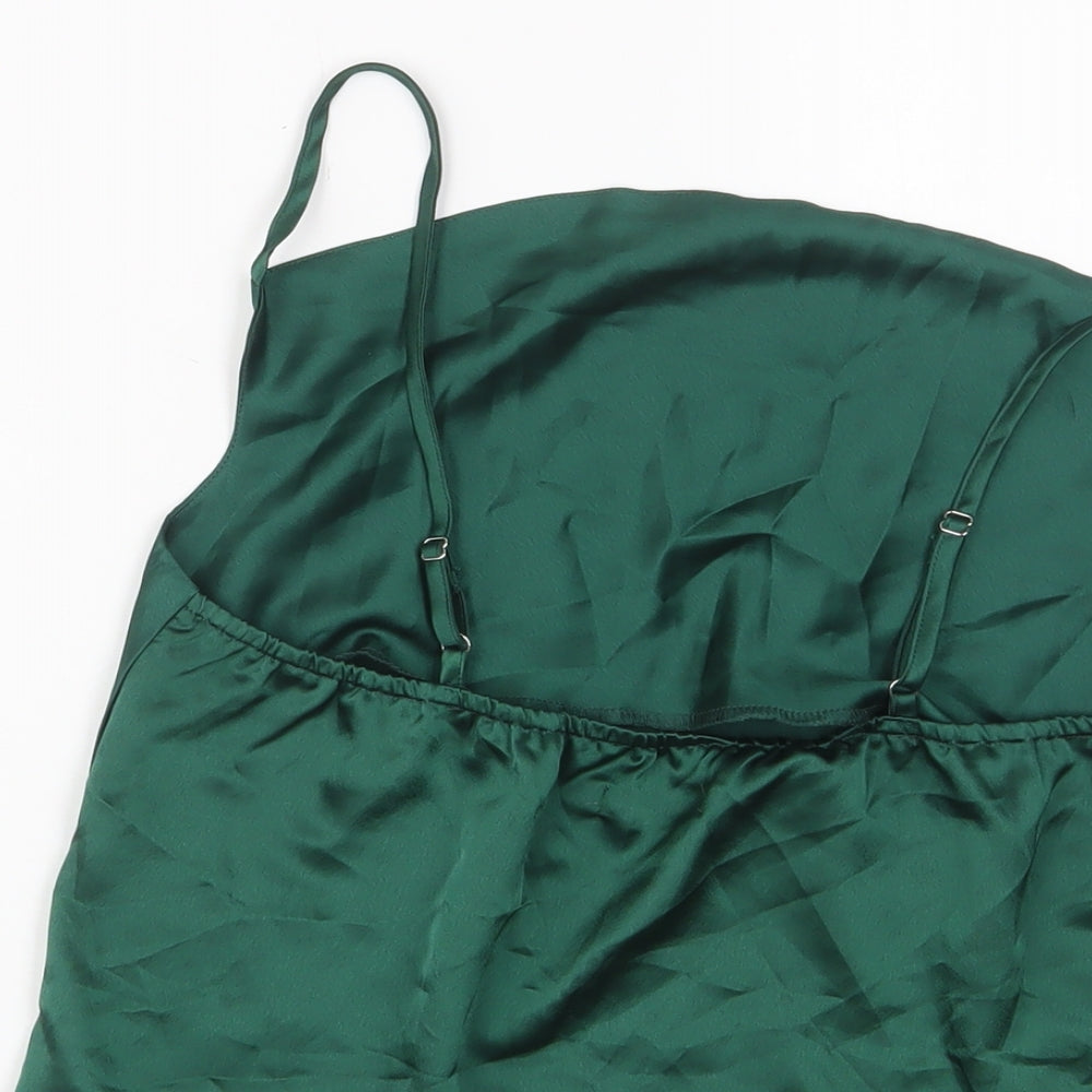 Nasty Gal Womens Red Polyester Basic Tank Size 8 Cowl Neck