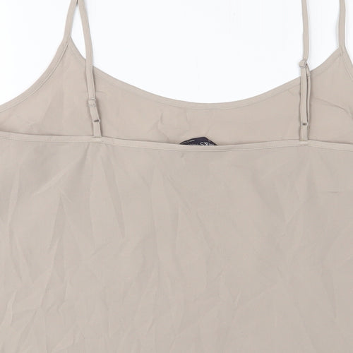 Marks and Spencer Womens Brown Polyester Camisole Tank Size 18 Scoop Neck