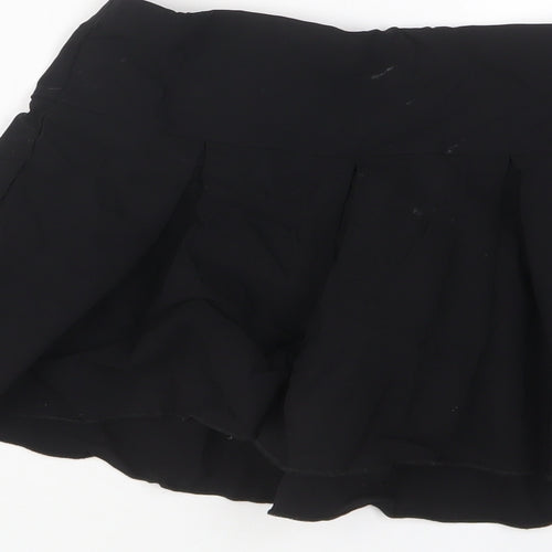 PRETTYLITTLETHING Womens Black Viscose A-Line Skirt Size 10 Zip - Bows