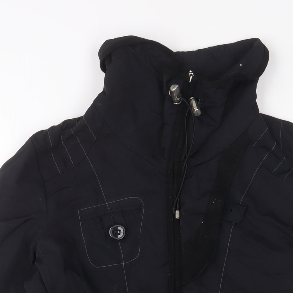 Warehouse Womens Black Jacket Size 12 Zip