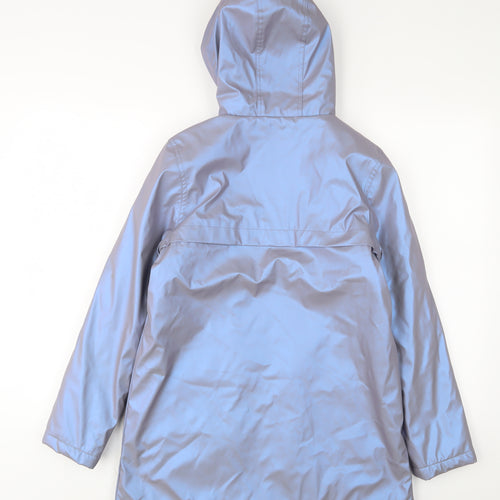 Marks and Spencer Girls Purple Basic Coat Coat Size 12-13 Years Zip