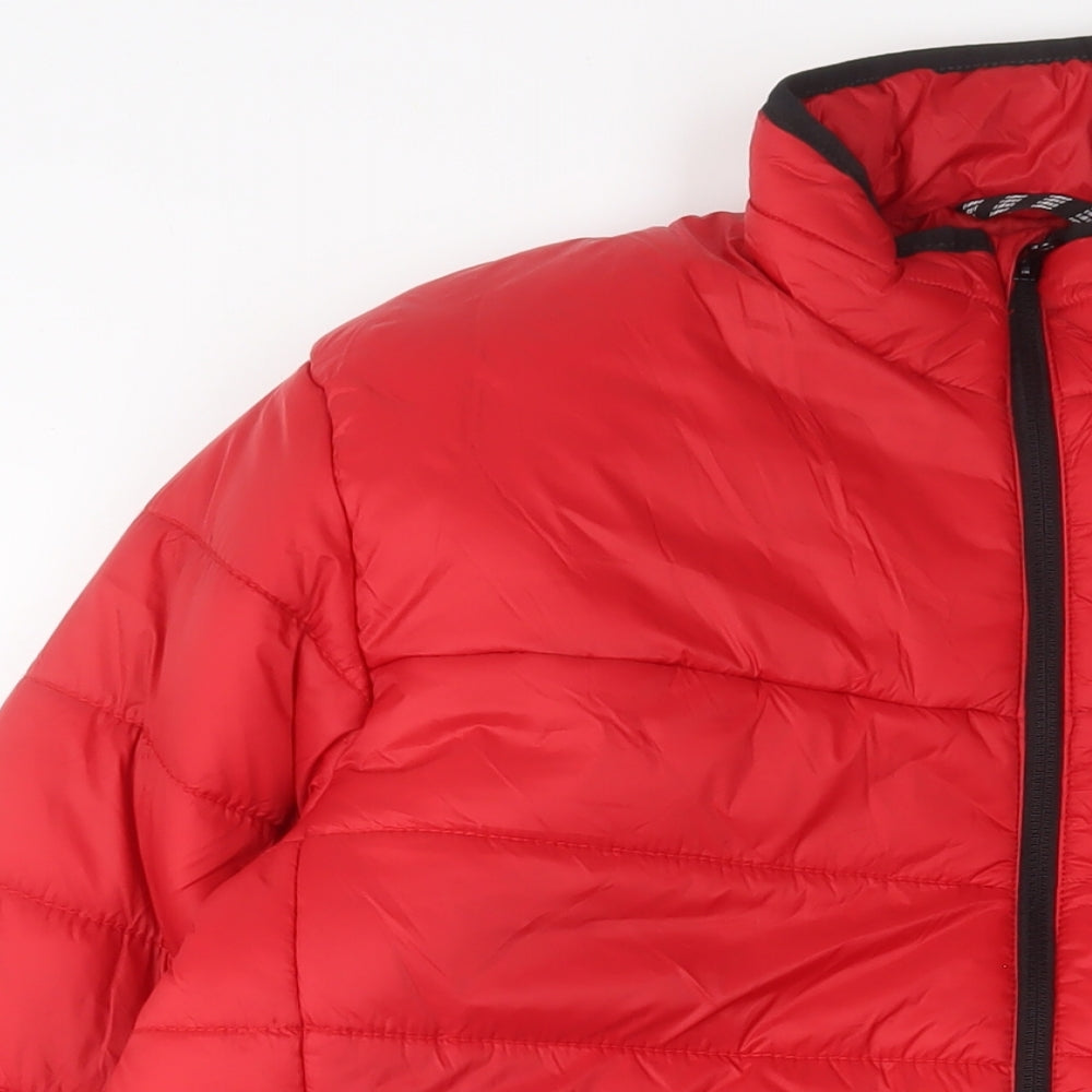 Regatta Mens Red Puffer Jacket Jacket Size M Zip - Zip Pockets