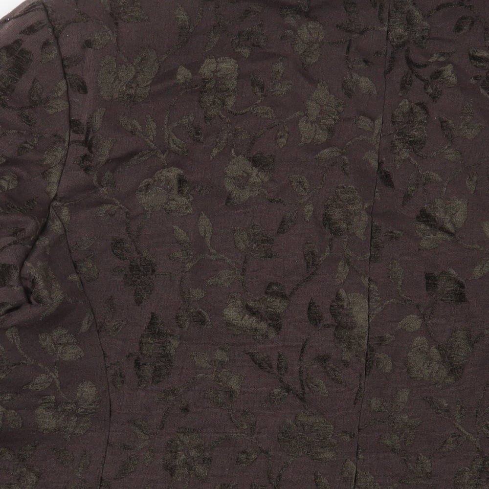 Marks and Spencer Womens Brown Fair Isle Jacket Blazer Size 20 Button