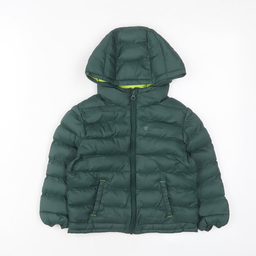 Mountain Warehouse Boys Green Basic Coat Coat Size 2 Years Zip - Logo