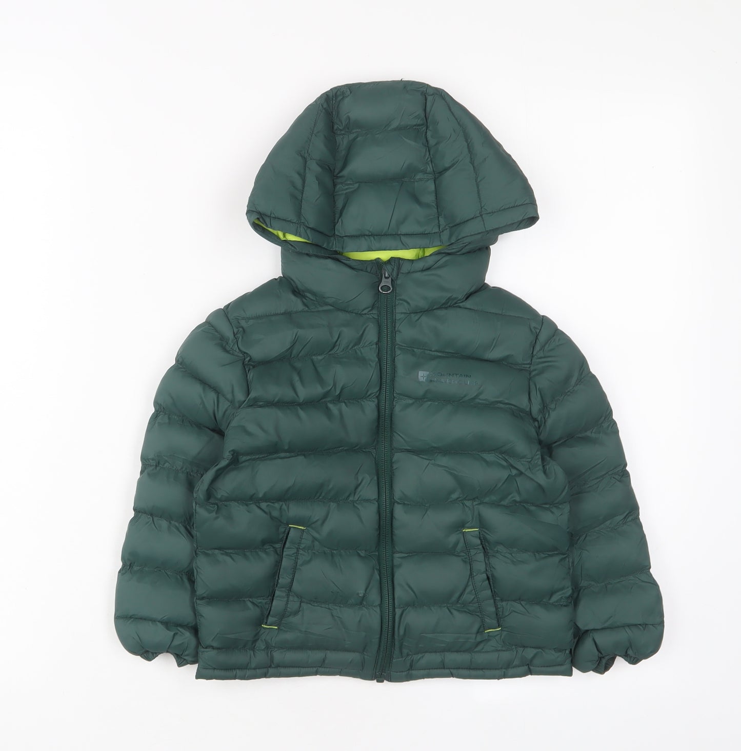 Mountain Warehouse Boys Green Basic Coat Coat Size 2 Years Zip - Logo