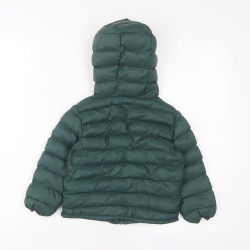 Mountain Warehouse Boys Green Basic Coat Coat Size 2 Years Zip - Logo