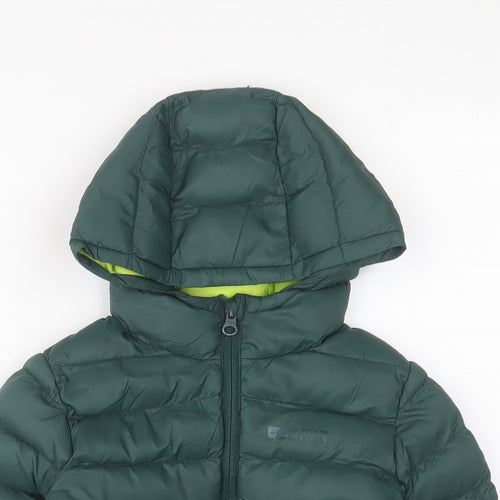 Mountain Warehouse Boys Green Basic Coat Coat Size 2 Years Zip - Logo