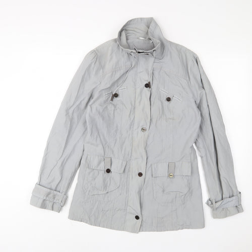 Per Una Womens Grey Jacket Size 12 Zip