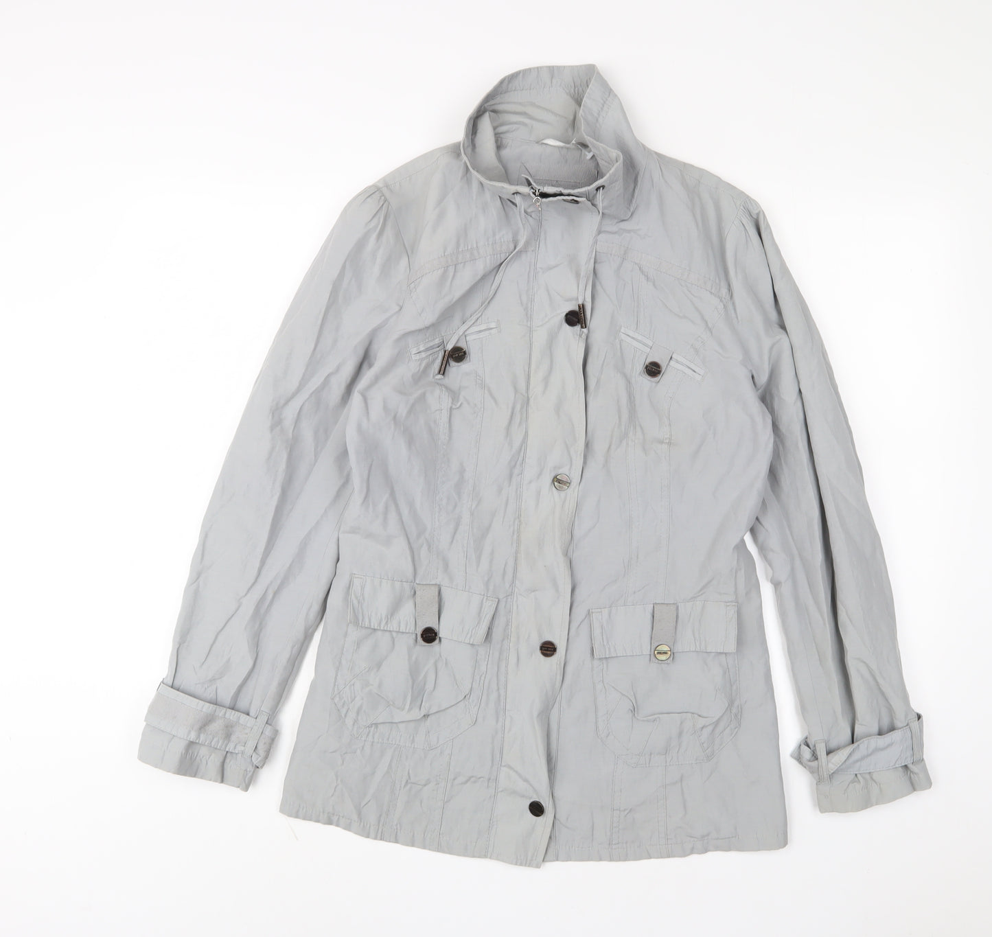 Per Una Womens Grey Jacket Size 12 Zip