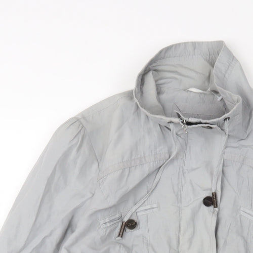 Per Una Womens Grey Jacket Size 12 Zip