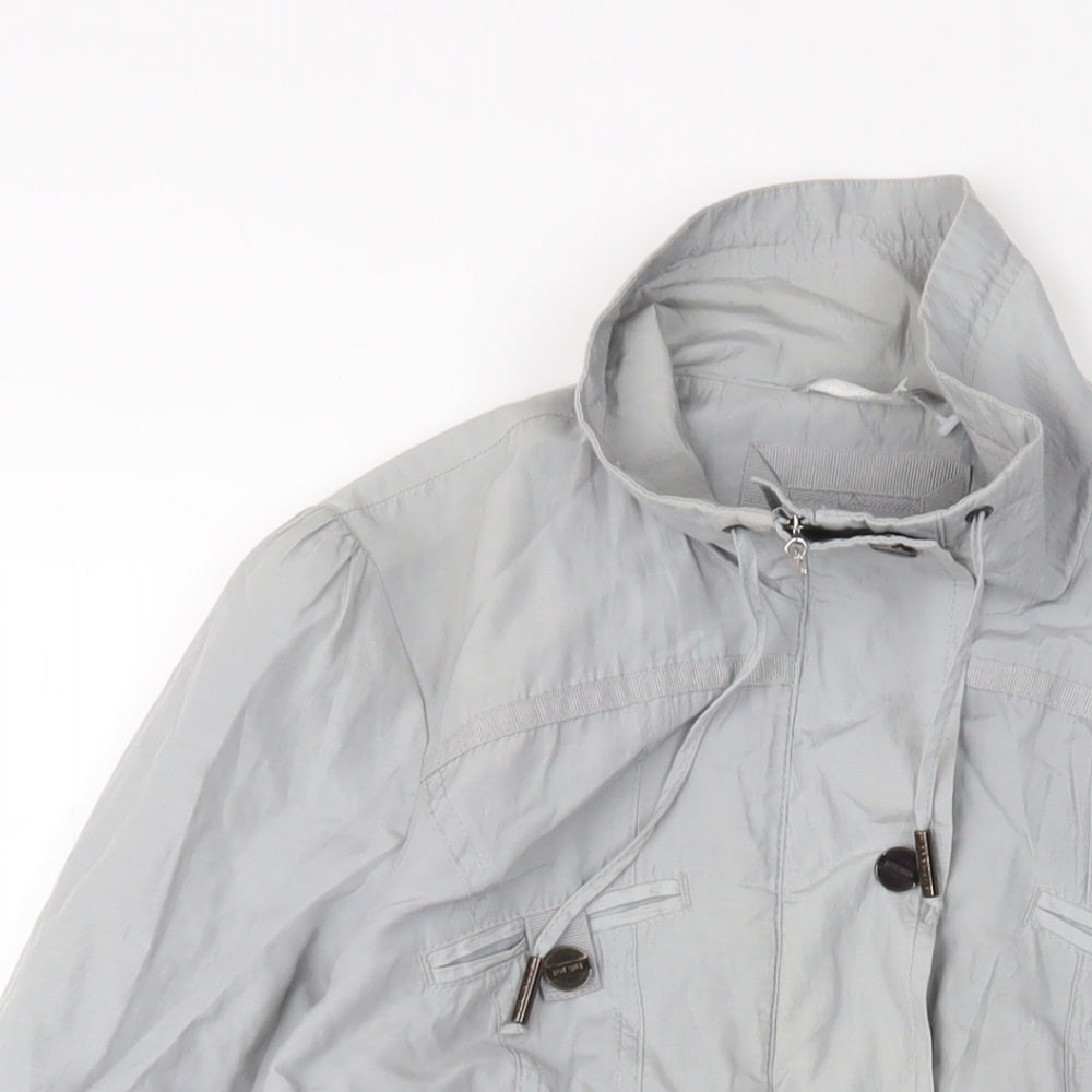 Per Una Womens Grey Jacket Size 12 Zip