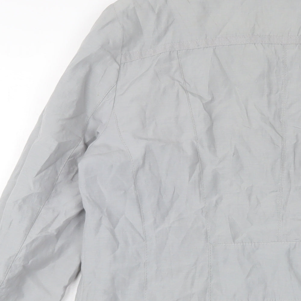 Per Una Womens Grey Jacket Size 12 Zip