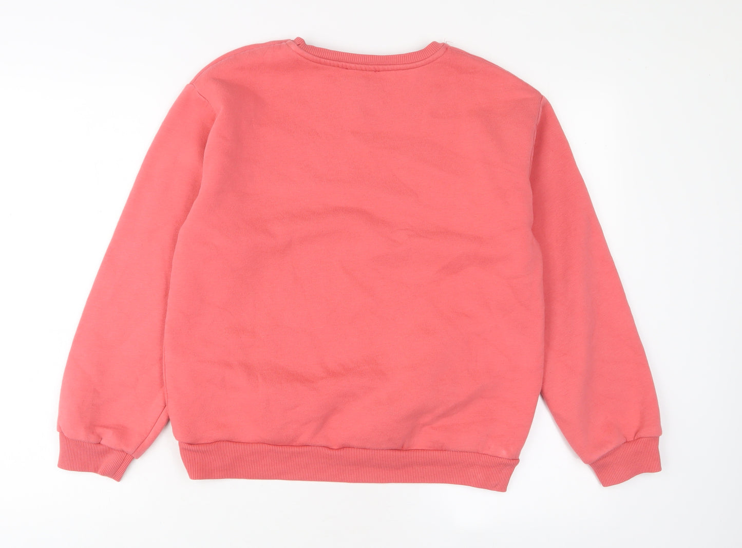 New Look Girls Pink Cotton Pullover Sweatshirt Size 12-13 Years Pullover