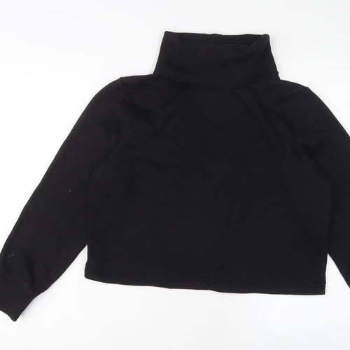 Zara Womens Black Cotton Pullover Sweatshirt Size S Pullover