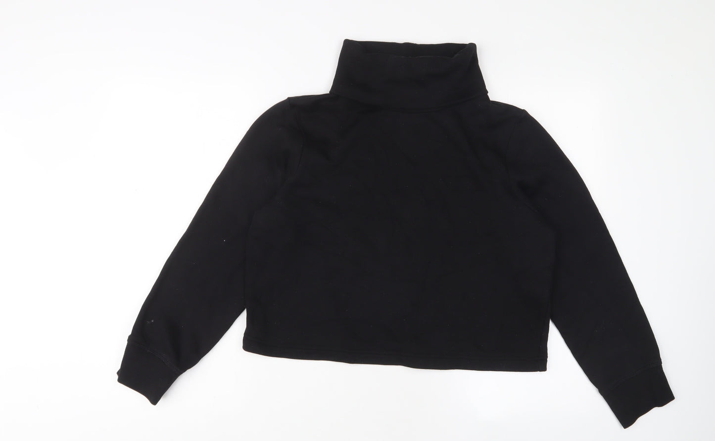 Zara Womens Black Cotton Pullover Sweatshirt Size S Pullover