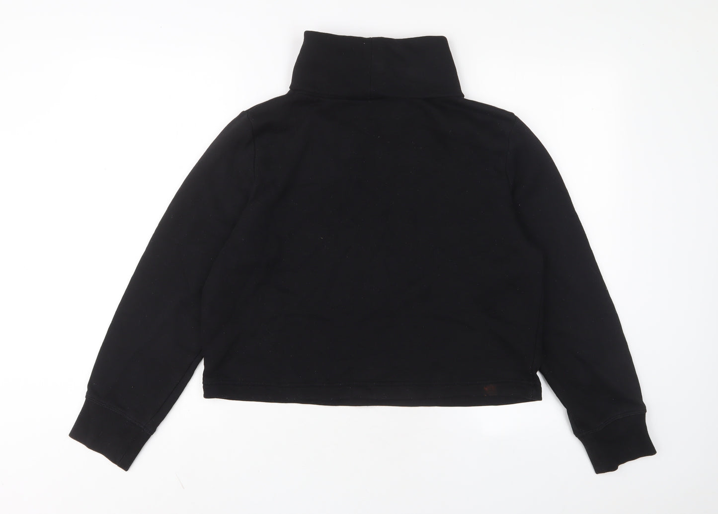 Zara Womens Black Cotton Pullover Sweatshirt Size S Pullover
