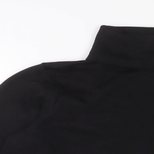 Zara Womens Black Cotton Pullover Sweatshirt Size S Pullover