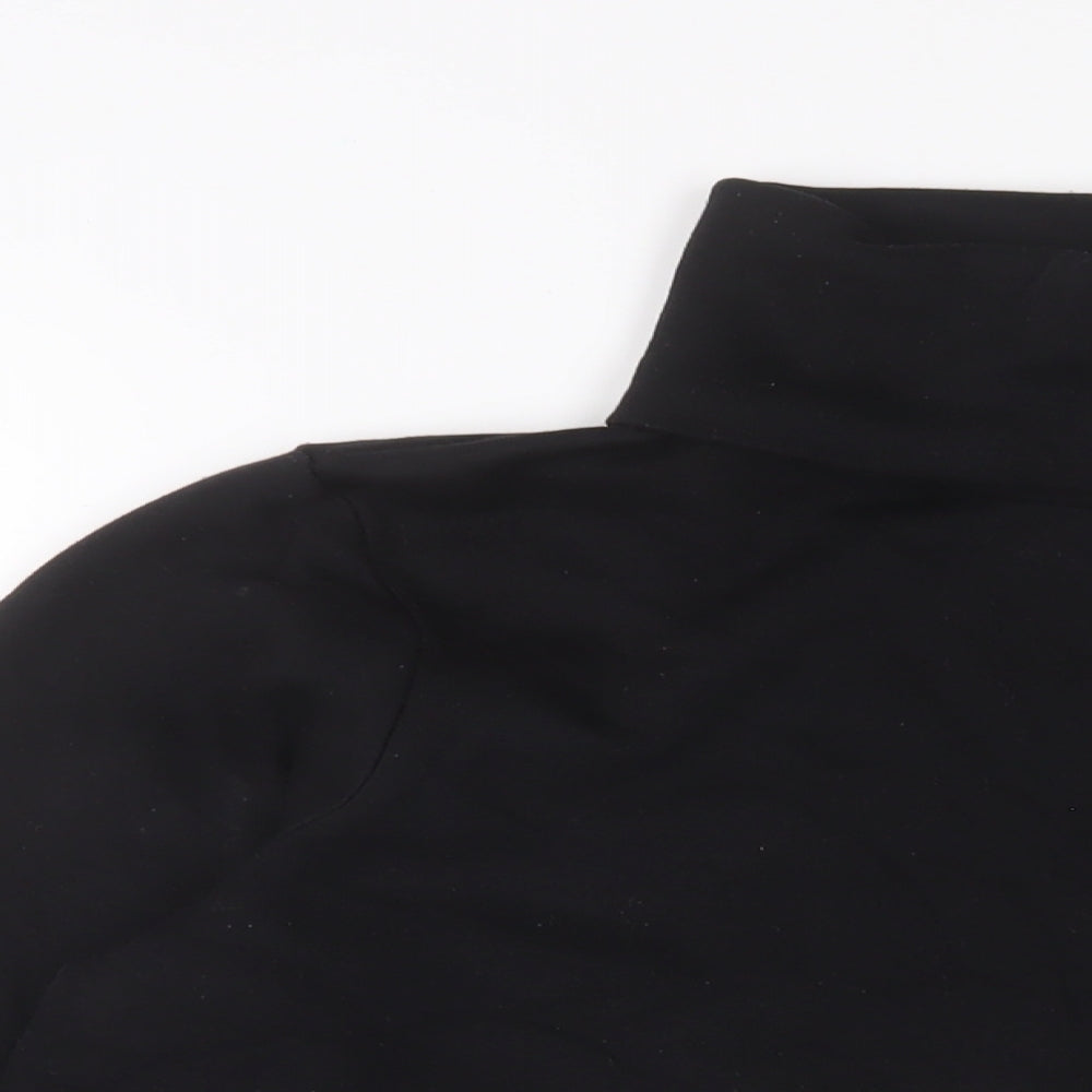 Zara Womens Black Cotton Pullover Sweatshirt Size S Pullover