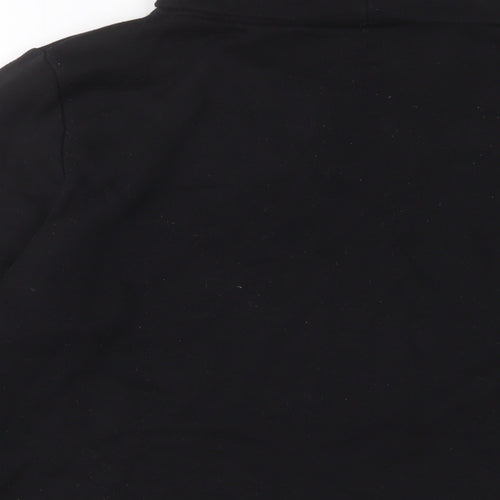 Zara Womens Black Cotton Pullover Sweatshirt Size S Pullover