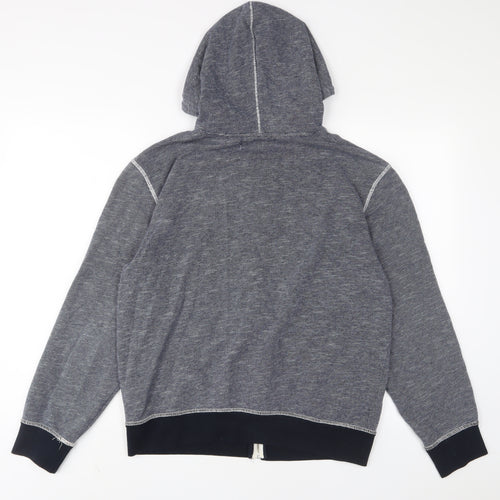 H&M Womens Blue Cotton Full Zip Hoodie Size M Zip
