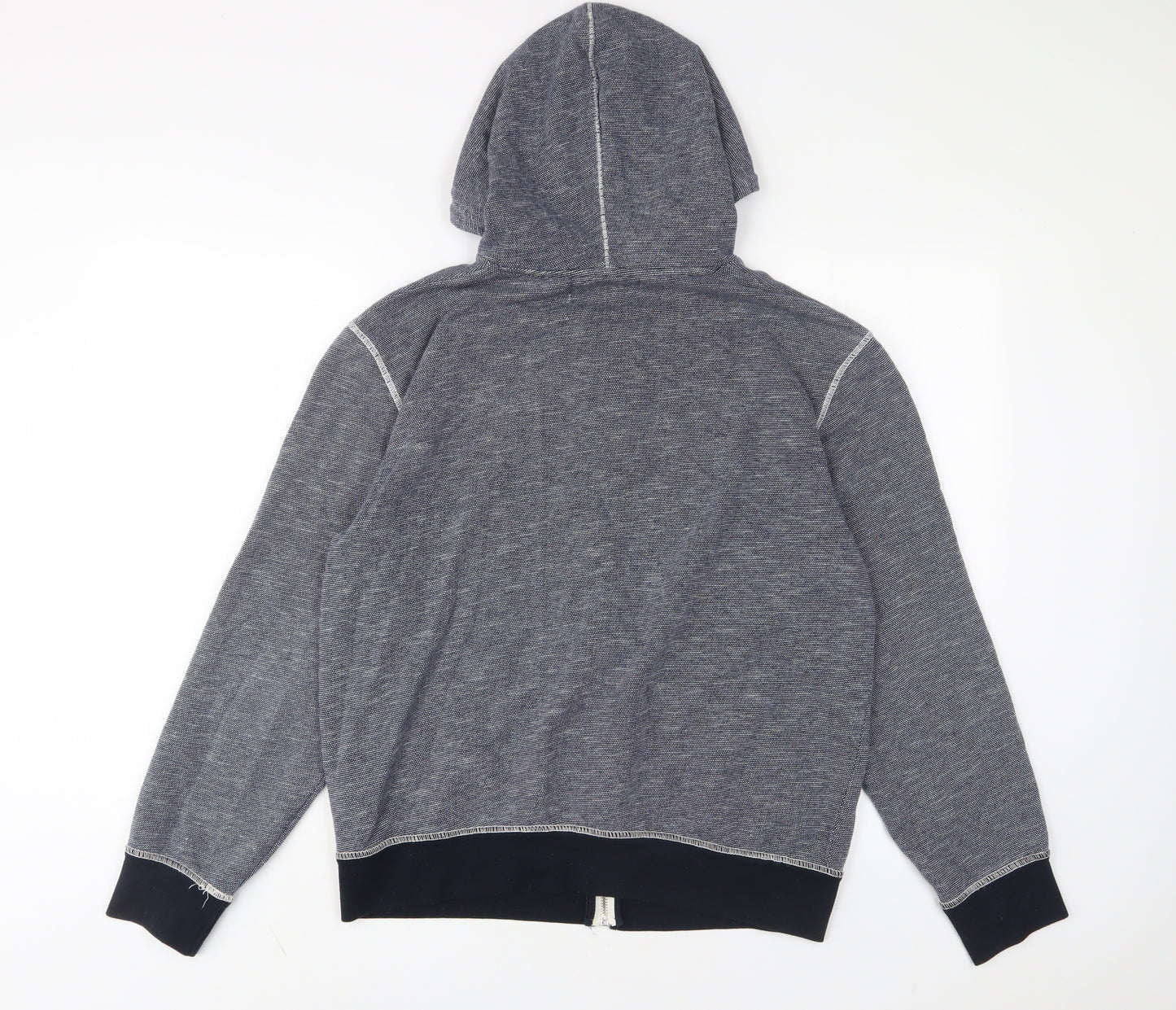 H&M Womens Blue Cotton Full Zip Hoodie Size M Zip