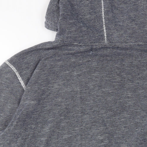 H&M Womens Blue Cotton Full Zip Hoodie Size M Zip