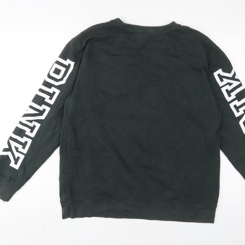 PINK Mens Green Cotton Pullover Sweatshirt Size M