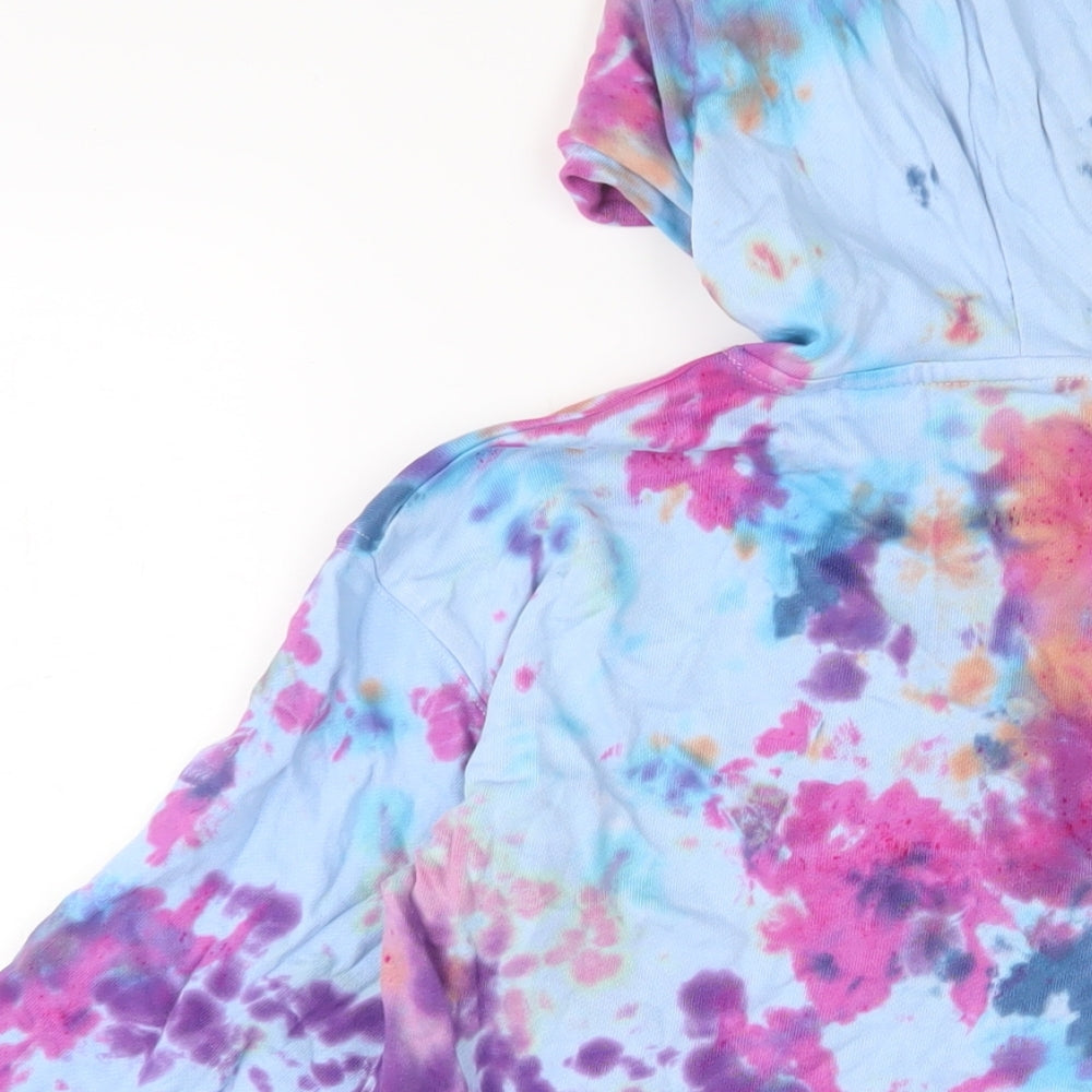 Primark Girls Multicoloured Geometric Cotton Pullover Hoodie Size 13-14 Years Pullover