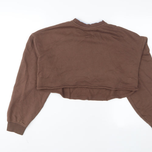 H&M Womens Brown Cotton Pullover Sweatshirt Size S Pullover