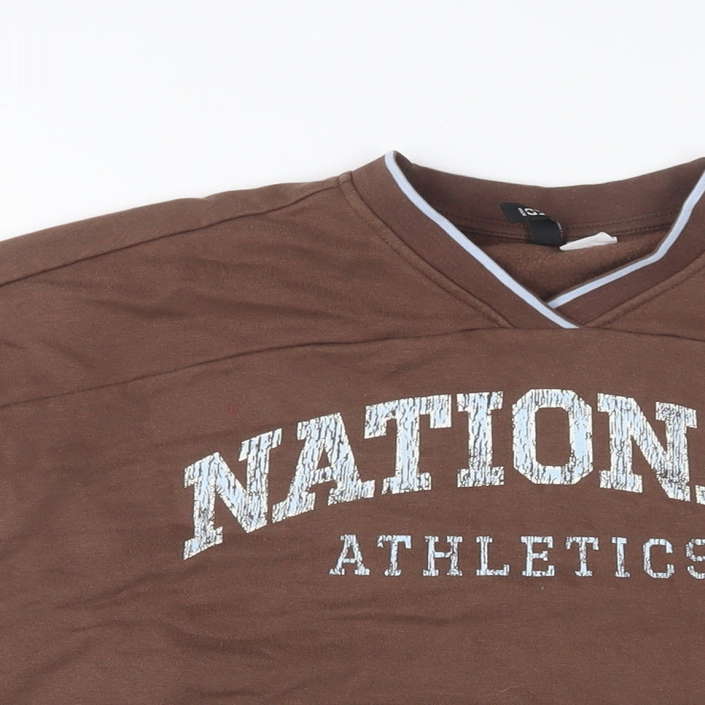 H&M Womens Brown Cotton Pullover Sweatshirt Size S Pullover