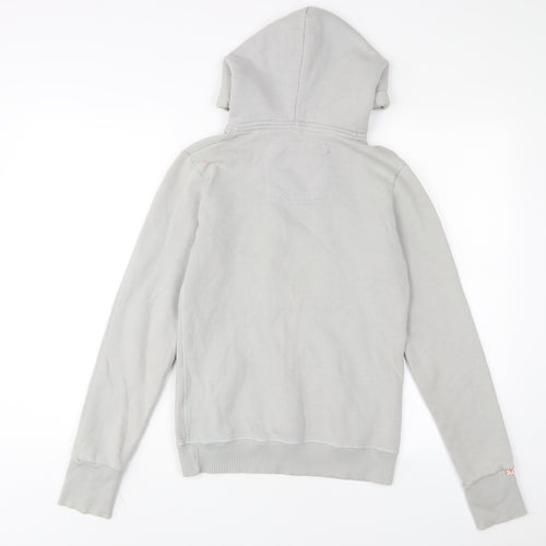 Superdry Womens Grey Cotton Pullover Hoodie Size S Pullover