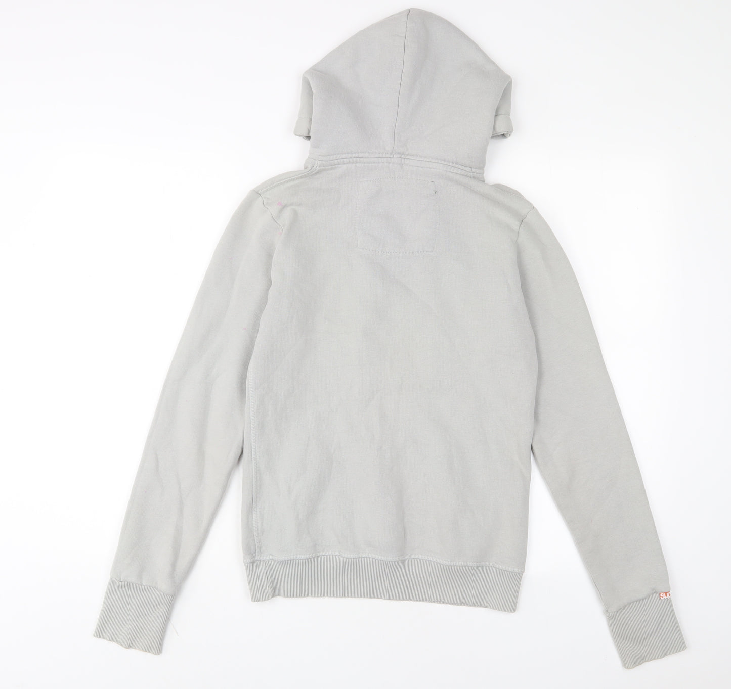 Superdry Womens Grey Cotton Pullover Hoodie Size S Pullover