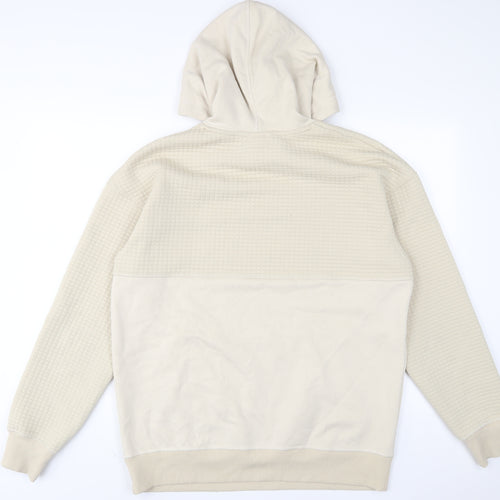 JACK & JONES Mens Beige Cotton Pullover Hoodie Size M