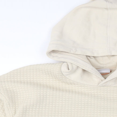 JACK & JONES Mens Beige Cotton Pullover Hoodie Size M