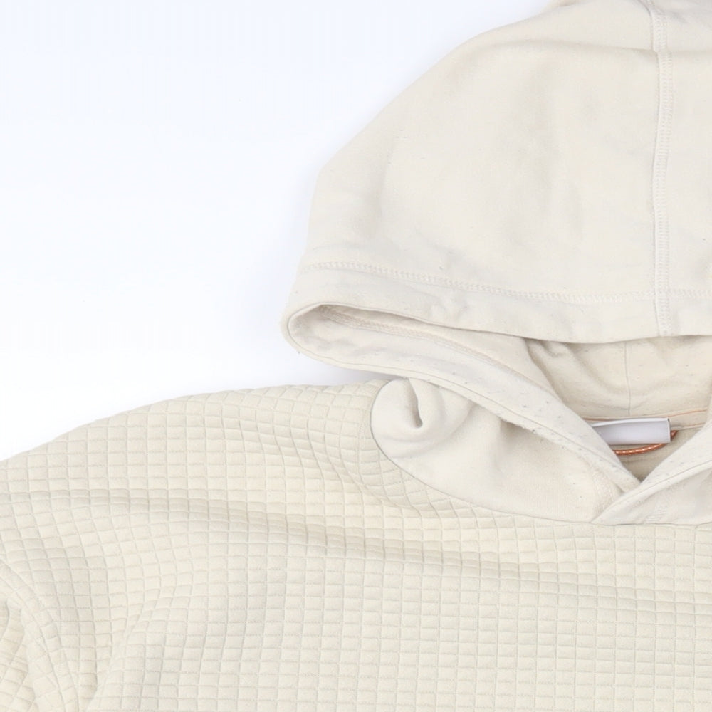 JACK & JONES Mens Beige Cotton Pullover Hoodie Size M