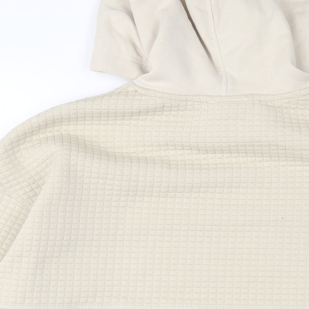 JACK & JONES Mens Beige Cotton Pullover Hoodie Size M