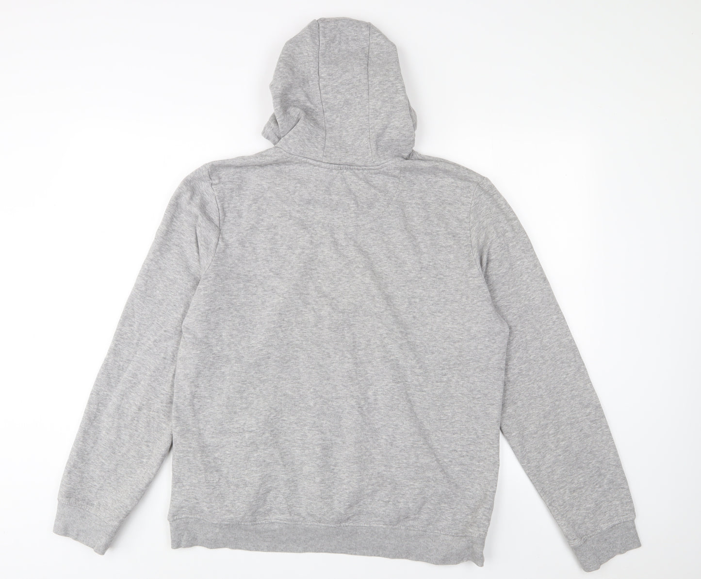 Brave Soul Mens Grey Cotton Pullover Hoodie Size L