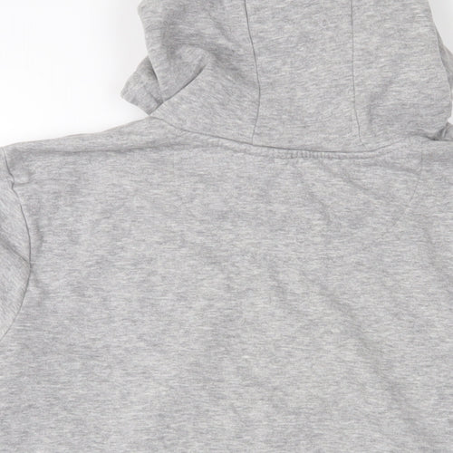 Brave Soul Mens Grey Cotton Pullover Hoodie Size L