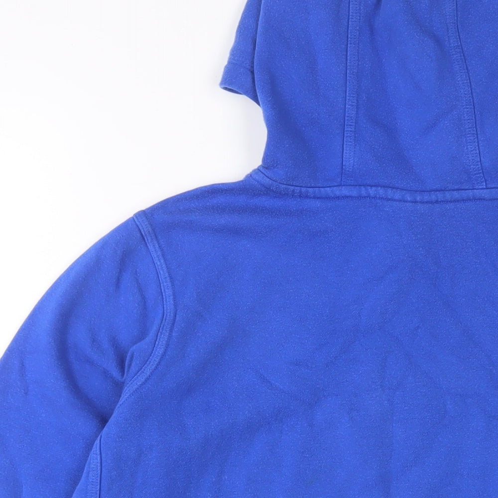 Nike Boys Blue Cotton Pullover Hoodie Size 13-14 Years Pullover