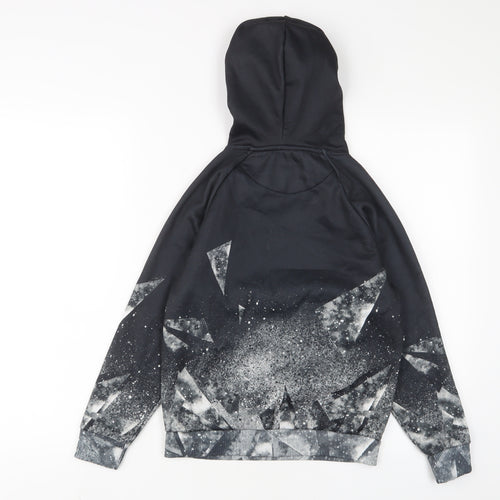 DFND Boys Grey Geometric Polyester Pullover Hoodie Size 11-12 Years Pullover