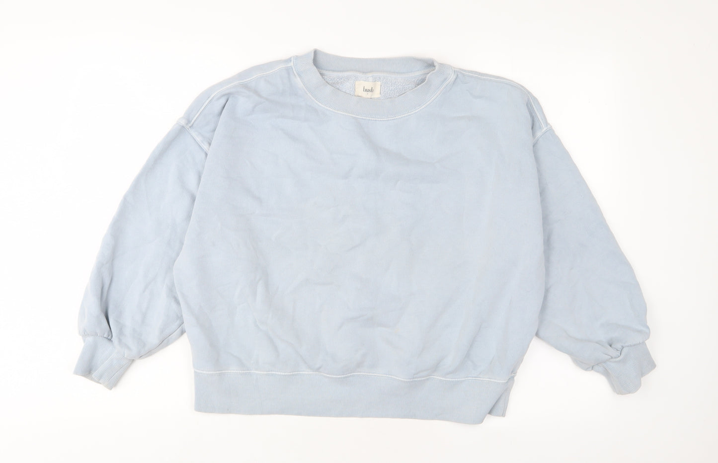 Hush Womens Blue Cotton Pullover Sweatshirt Size S Pullover