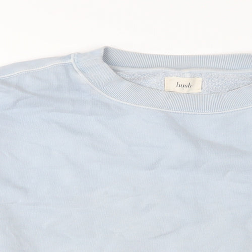 Hush Womens Blue Cotton Pullover Sweatshirt Size S Pullover