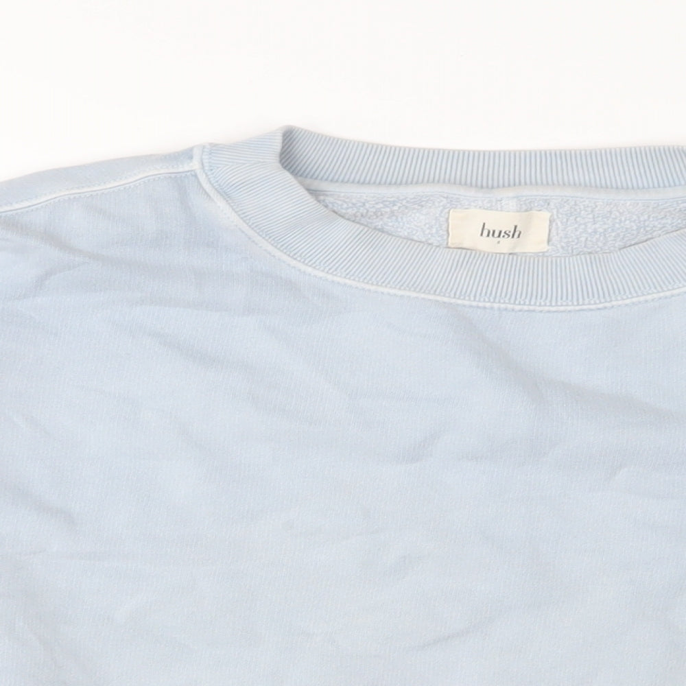 Hush Womens Blue Cotton Pullover Sweatshirt Size S Pullover