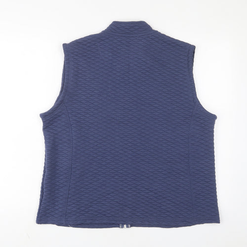 EWM Womens Blue Gilet Jacket Size 20 Zip