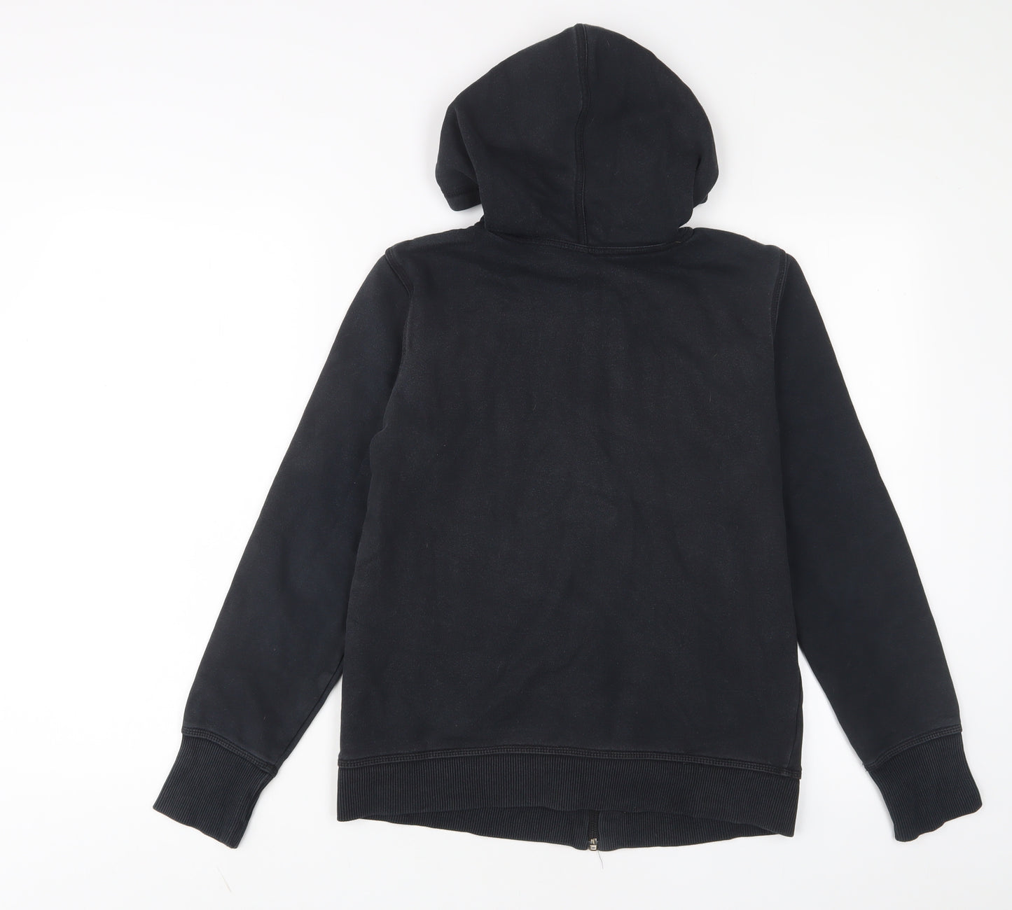 PUMA Womens Black Cotton Full Zip Hoodie Size 12 Zip - Logo, Embroidered