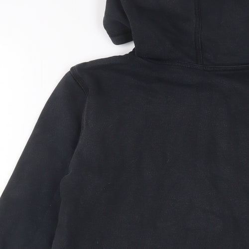 PUMA Womens Black Cotton Full Zip Hoodie Size 12 Zip - Logo, Embroidered