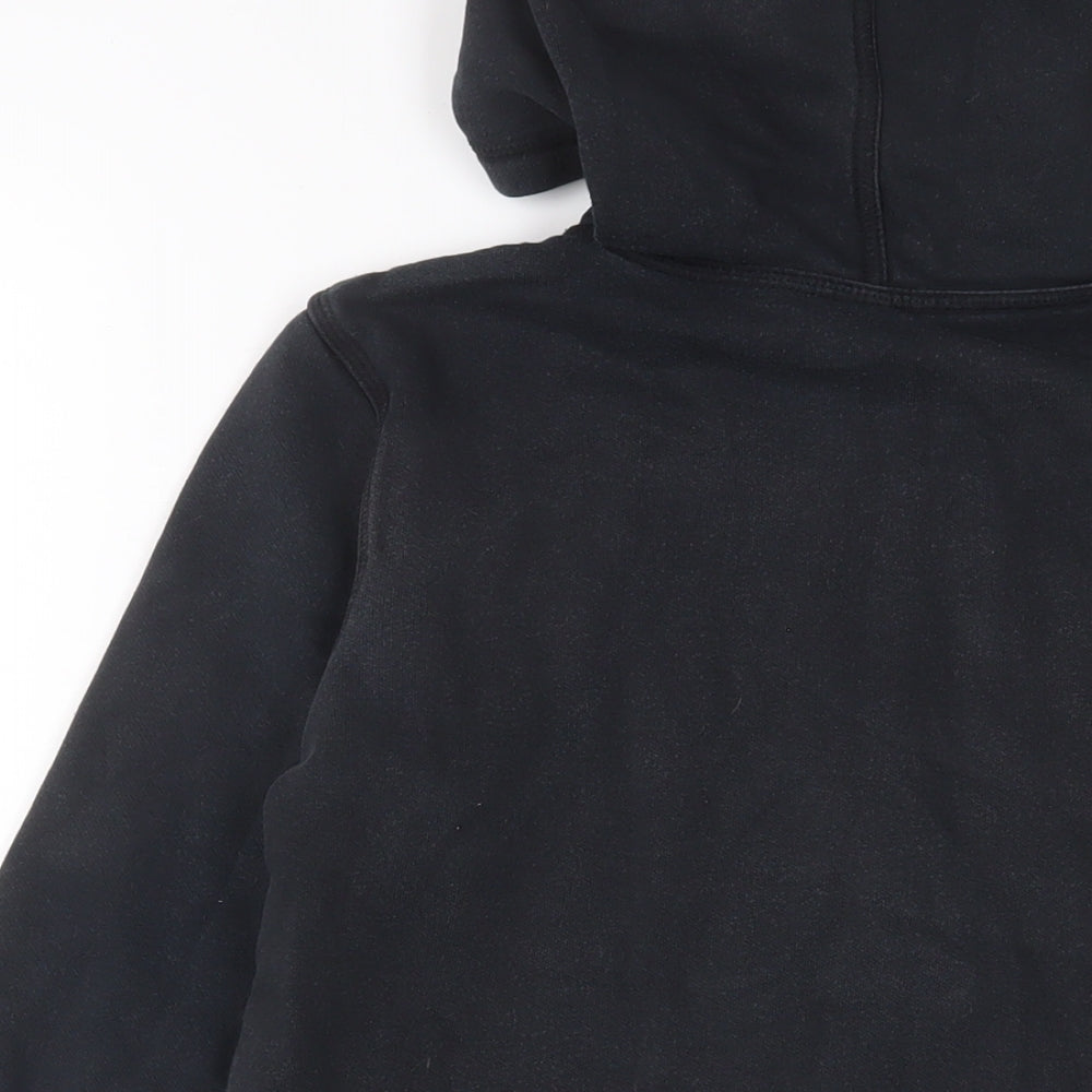 PUMA Womens Black Cotton Full Zip Hoodie Size 12 Zip - Logo, Embroidered