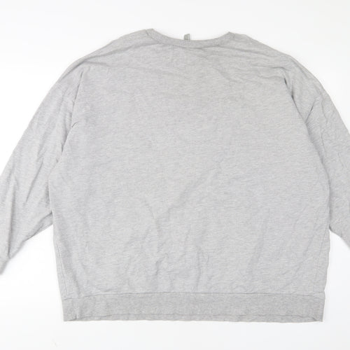 ASOS Womens Grey Cotton Pullover Sweatshirt Size 20 Pullover
