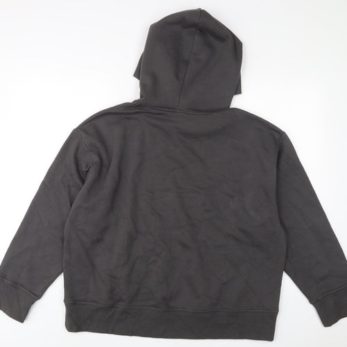 Zara Womens Grey Cotton Pullover Hoodie Size XL Pullover