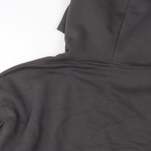 Zara Womens Grey Cotton Pullover Hoodie Size XL Pullover